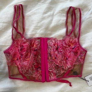 For Love & Lemons Embroidery Corset NWT